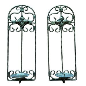 Metal candle‎ holders set of 2 decorative